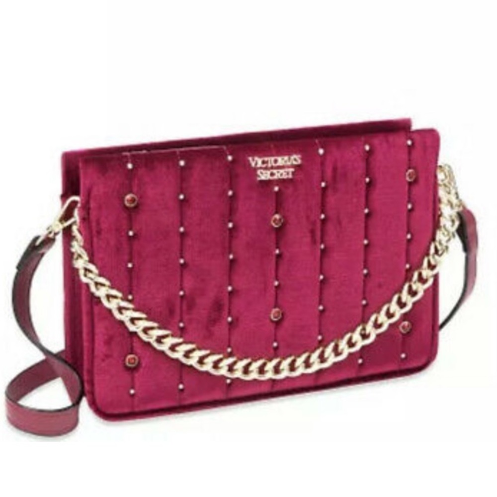 Victoria’s Secret Velvet Stud Crossbody Mini Bag
